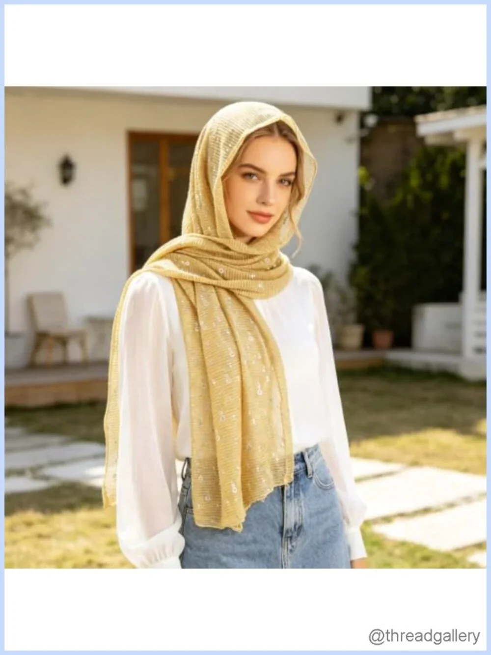 Sequin Pashmina Scarf Festival Rave Shawl Wrap